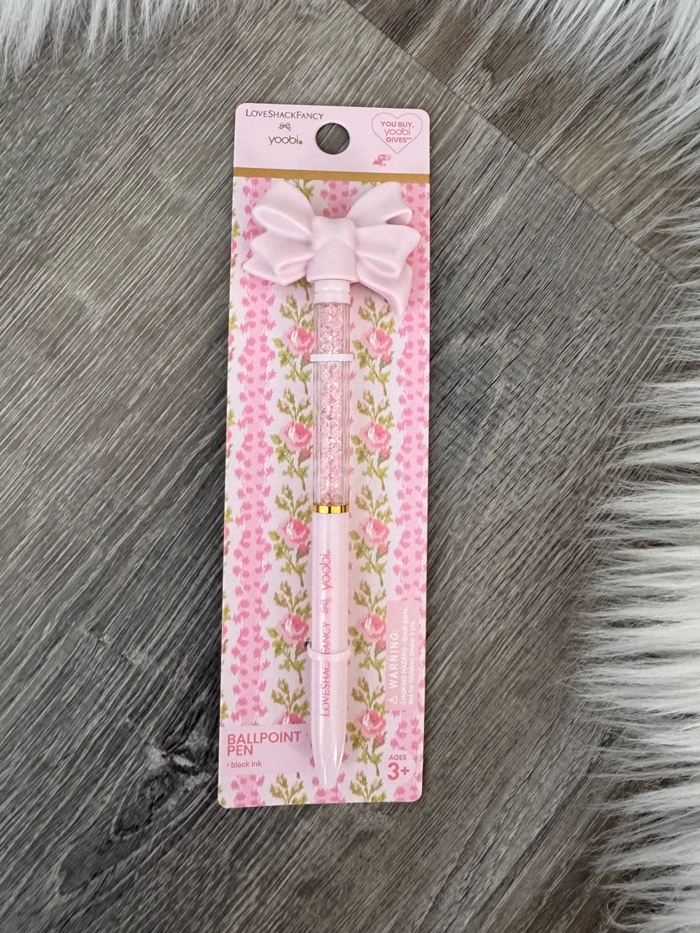 🌸🌺 Love Shack Fancy X Yoobi Bow Ballpoint Pen in Pink